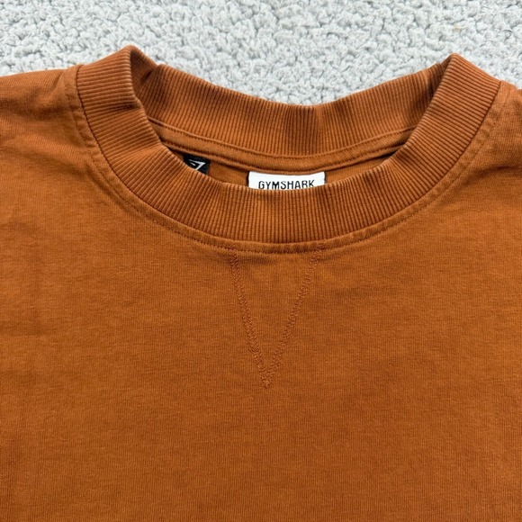 Gymshark Rest Day Essentials Boxy T-Shirt Brown Womens XS Short Sleeve Crop Top - Picture 4 of 9